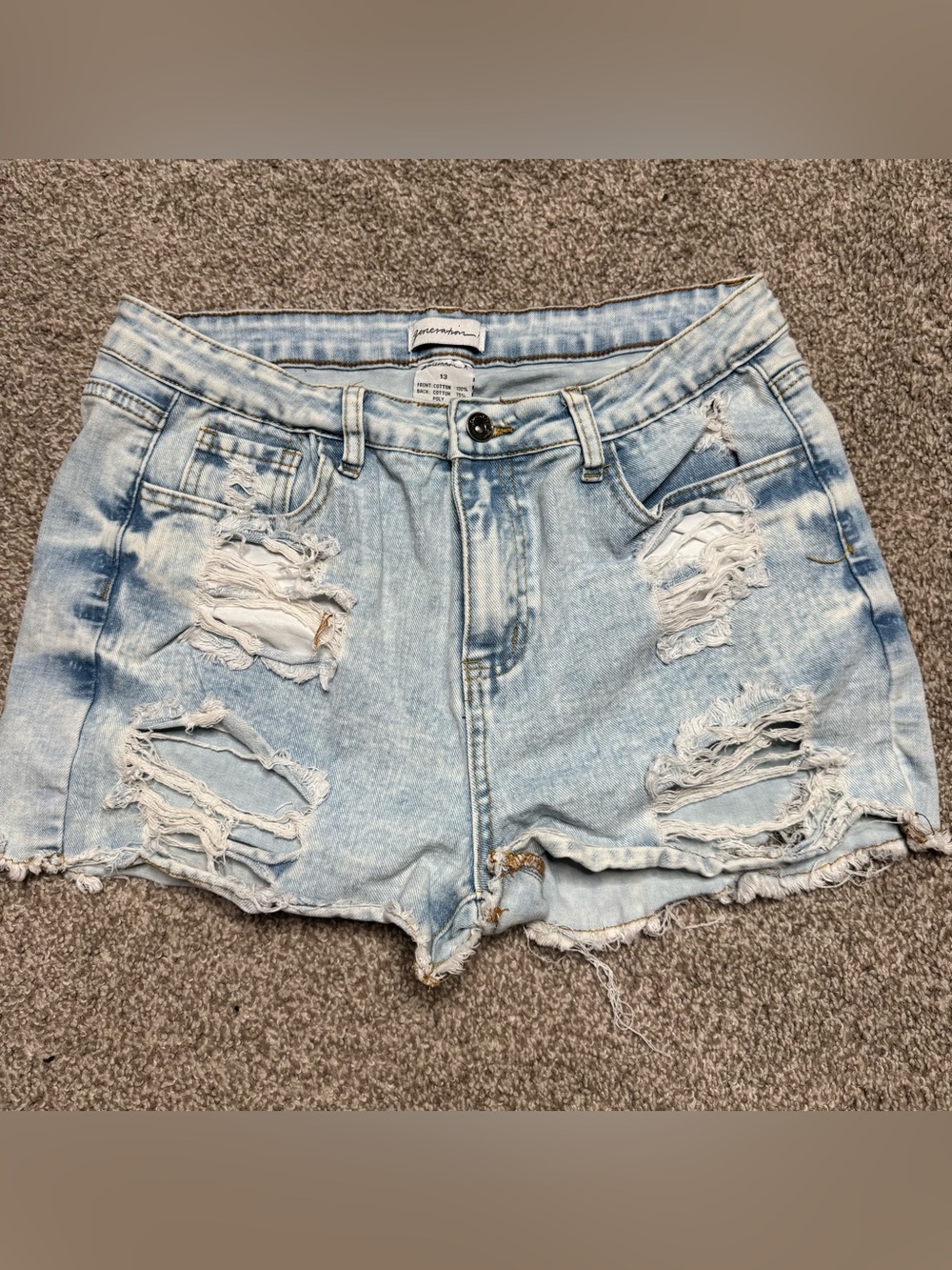 Light wash Shorts